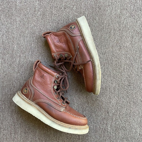 Hawx Work Boots Leather Style WULM-1 Soft Toe Men’s 7.5 - Picture 3 of 7